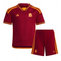 Billiga AS Roma Andrea Belotti #11 Barnkläder Hemma fotbollskläder till baby 2023-24 Kortärmad (+ Korta byxor)